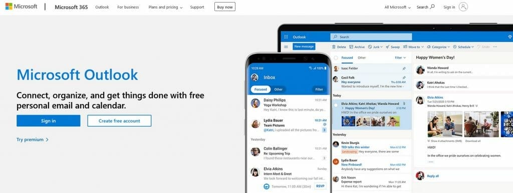 Microsoft Outlook Personal Email And Calendar Microsoft 365 1024x386