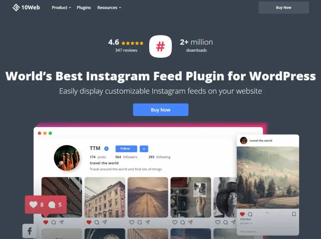 10Web Instagram Feed Plugin 1024x764