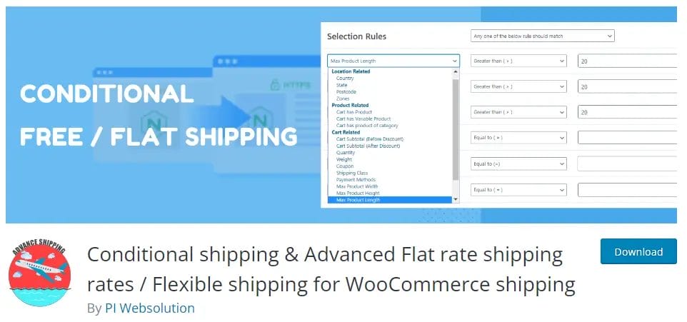Conditional Shipping Advanced Flat Rate Shipping Rates 1