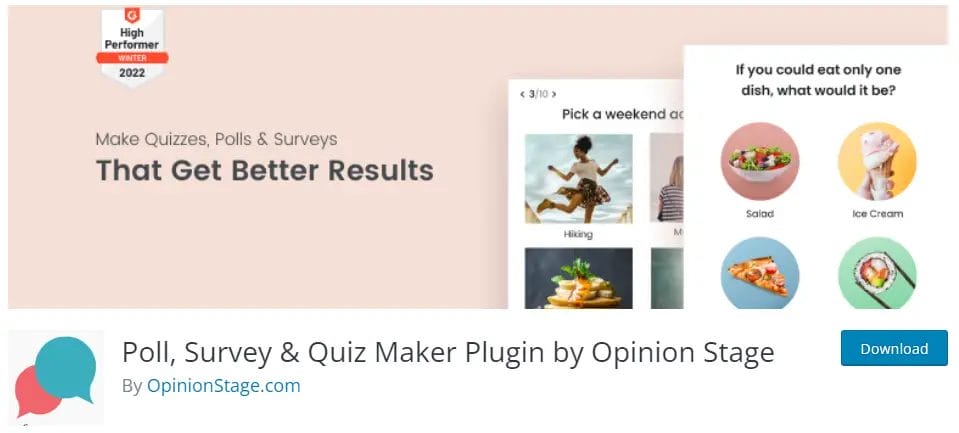 Poll Survey Quiz Maker Plugin By Opinion Stage