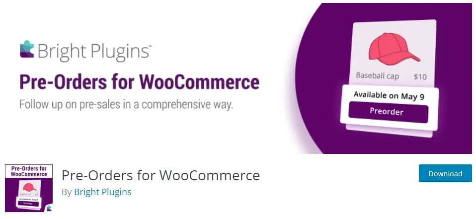 Pre Orders For WooCommerce By Bright Plugins
