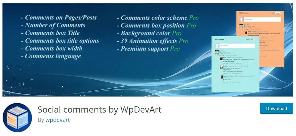 Social Comments By WpDevArt