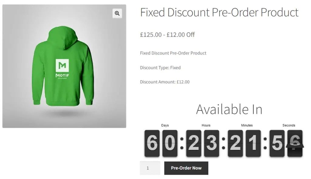WooCommerce Pre Order Sales Bulk Discount Time Counter Preview 1024x591