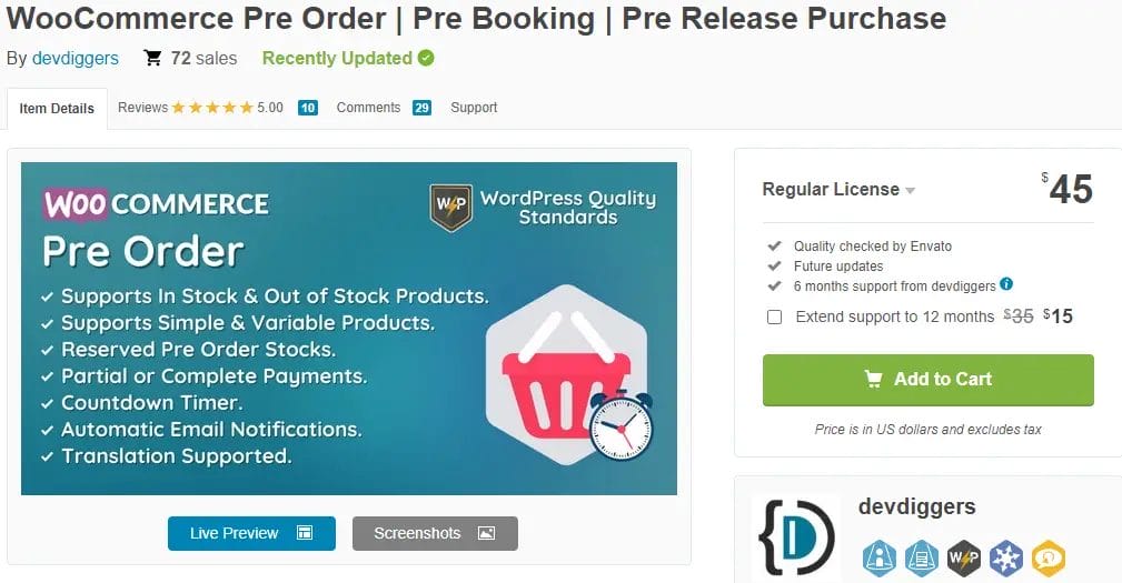 WooCommerce Pre Order   Pre Booking   Pre Release Purchase By Devdiggers