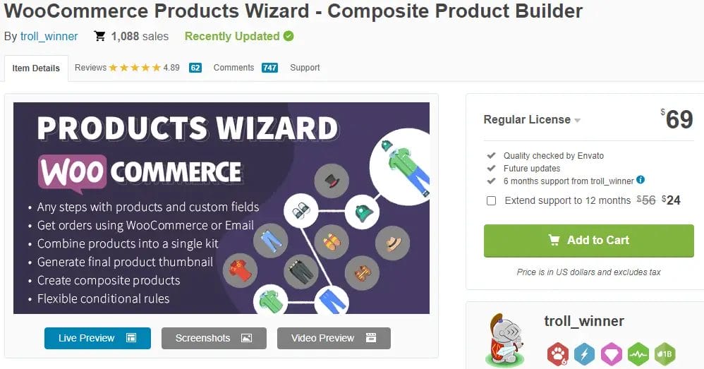 WooCommerce Products Wizard Composite Product Builder