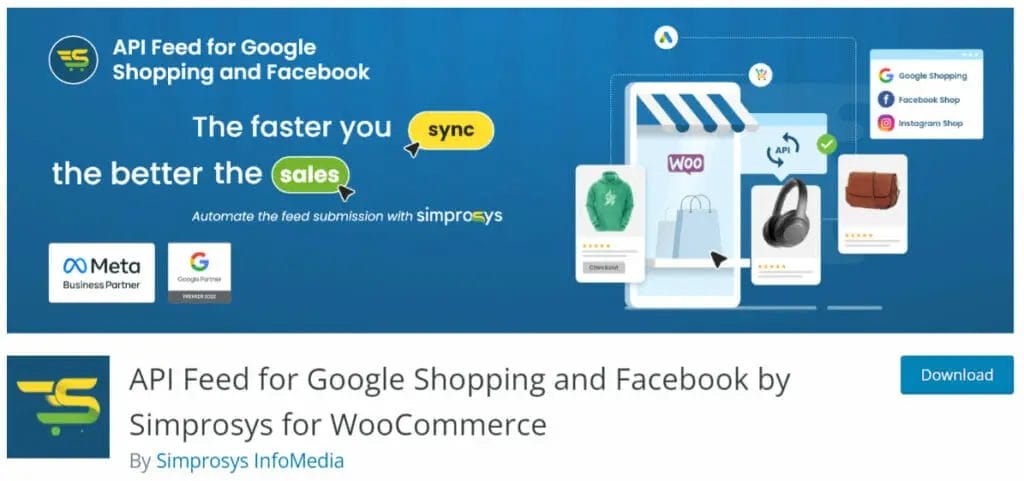 API Feed For Google Shopping And Facebook By Simprosys For WooCommerce 1024x481