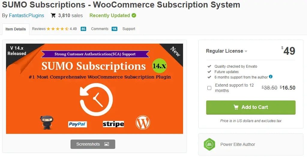 SUMO Subscriptions WooCommerce Subscription System By FantasticPlugins