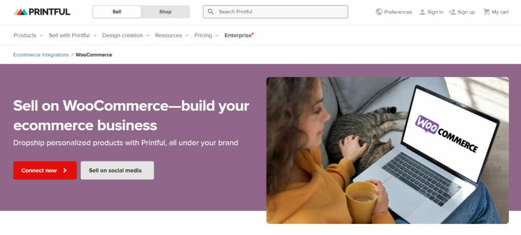 Sell On WooCommerce With Print On Demand By Printful 1024x463