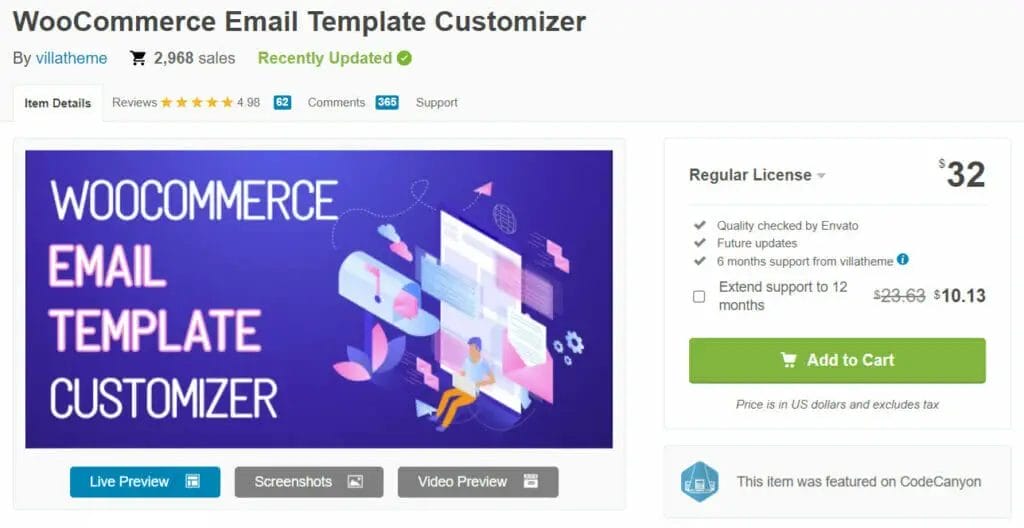 WooCommerce Email Template Customizer By VillaTheme