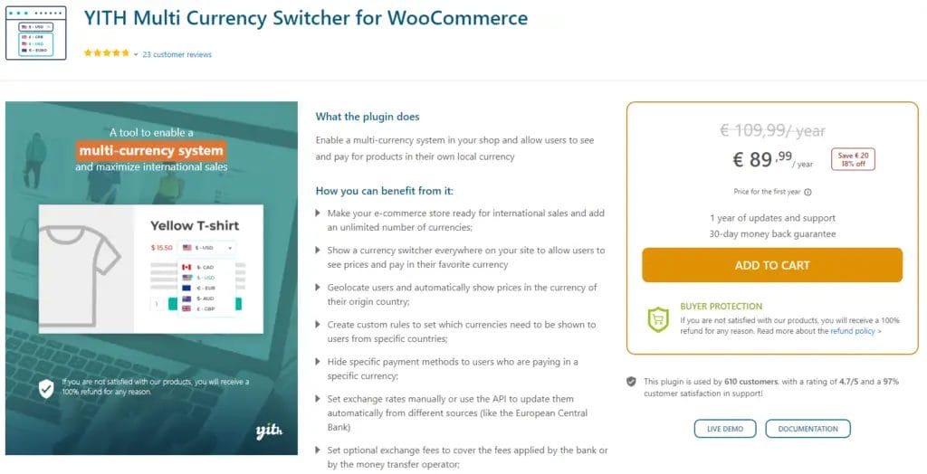 YITH Multi Currency Switcher For WooCommerce 1024x524