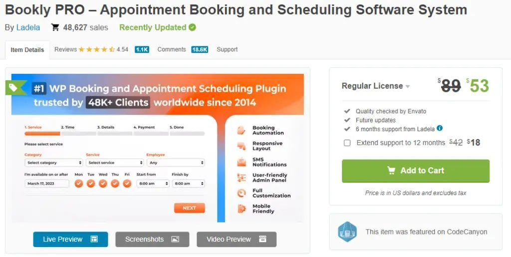 Bookly PRO – Appointment Booking And Scheduling Software System 1024x515