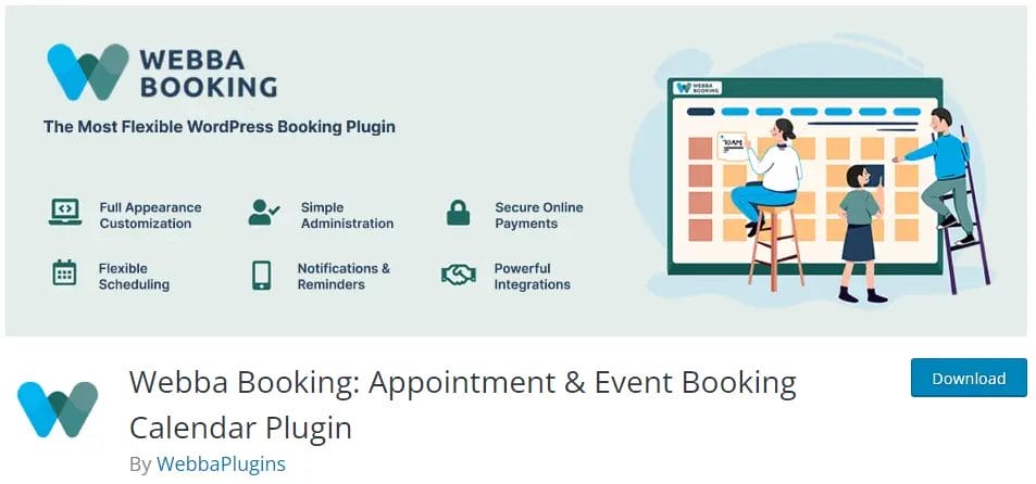 Webba Booking  Appointment Event Booking Calendar Plugin